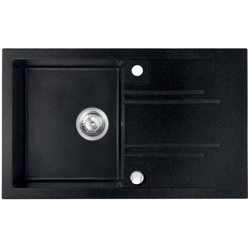 FERRO MEZZO II Granitspüle, 780x480mm, Schwarz DRGM48/78HA FERRO MEZZO II Granitspüle, 780x480mm, Schwarz DRGM48/78HA