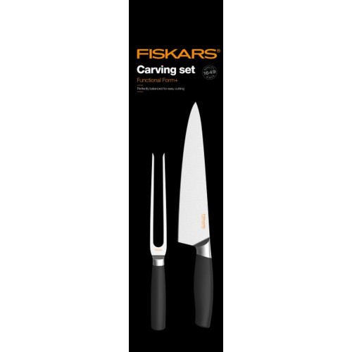 Fiskars Functional Form+ Fleischgabel & Fleischmesser Set, Farbe: schwarz 1016003 Fiskars Functional Form+ Fleischgabel & Fleischmesser Set, Farbe: schwarz 1016003