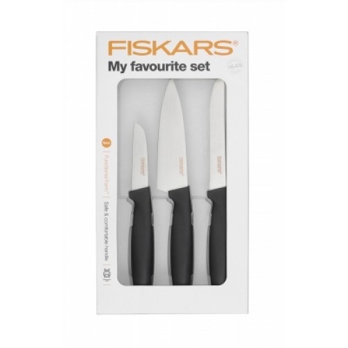 Fiskars Functional Form Set von 3 Messern für Gemüse und Obst 1014199