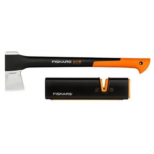 Fiskars Set Spaltaxt X17 + Axt- und Messerschäfer Xsharp 1020182