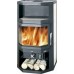 ABX FJORD 4652-6 Holz-Kaminofen, geteiltes Glas, graues Blech 4652-6SD