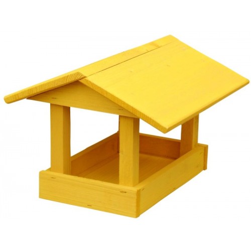 Futterstation für kleine Vögel, 24x30x20 cm, gelb
