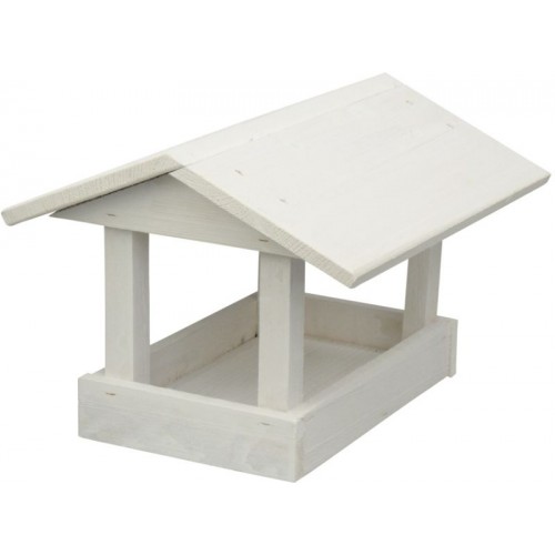 Futterstation für kleine Vögel, 24x30x20 cm, weiß
