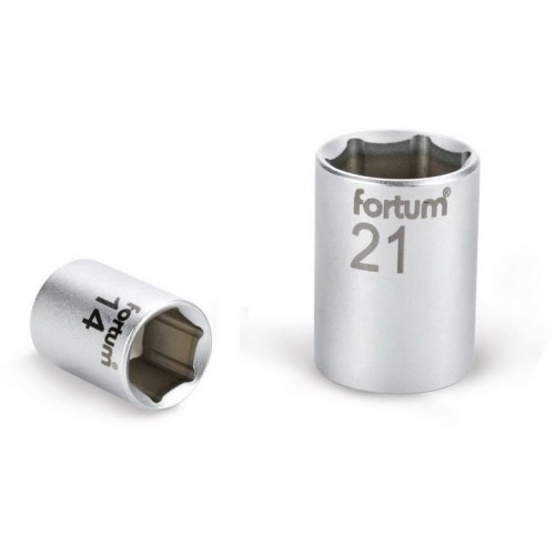 FORTUM Stecknuss 1/2", 15 mm, Länge 38 mm, 61CrV5 4700415 FORTUM Stecknuss 1/2", 15 mm, Länge 38 mm, 61CrV5 4700415