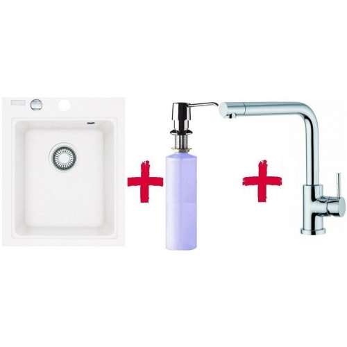 Franke SET G33 Fragranit Spüle KSG 218.094 weiß + Küchenarmatur Samoa + Spülmittelspender Franke SET G33 Fragranit Spüle KSG 218.094 weiß + Küchenarmatur Samoa + Spülmittelspender