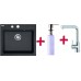 Franke SET G36 Fragranit Spüle KSG 238.099 graphit +Küchenarmatur FN0147+Spülmittelspender