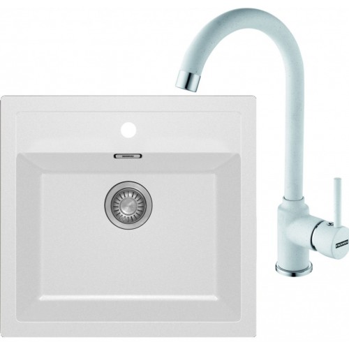 Franke SET T25 Tectonit Spüle SID 610 weiß + Armatur FP 9400 weiß 114.0366.028 Franke SET T25 Tectonit Spüle SID 610 weiß + Armatur FP 9400 weiß 114.0366.028