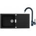 Franke SET T27 Tectonit Spüle SID 611 schwarz + Küchenarmatur FP 9900 schwart 114.0366.033