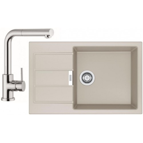 Franke SET T55 Tectonit Spüle SID 611 - 78 / 45 BB Kaffe + Armatur FN 0147.031 chrom