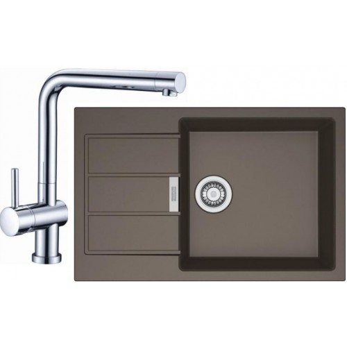 Franke SET T54 Tectonit Spüle SID 611-78 / 45 BB vulcan + Armatur Samoa chrom Franke SET T54 Tectonit Spüle SID 611-78 / 45 BB vulcan + Armatur Samoa chrom