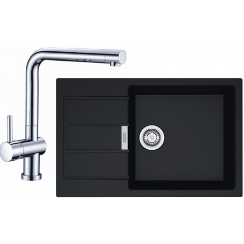 Franke SET T54 Tectonit Spüle SID 611-78 / 45 BB schwarz + Armatur Samoa chrom Franke SET T54 Tectonit Spüle SID 611-78 / 45 BB schwarz + Armatur Samoa chrom