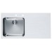 Franke Epos Glass EOV 611/2 1000x510 mm Edelstahl + weises Glas + Siphon 101.0250.482