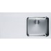 Franke Epos Glas EOV 611/7 1000 x 510 mm Edelstahl + weißes Glas + Siphon, 101.0250.484