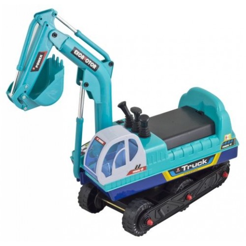 G21 Kinder Sitzbagger, blau mit Helm 690715 G21 Kinder Sitzbagger, blau mit Helm 690715