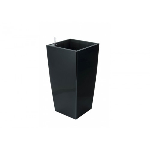 G21 Blumentopf mit Wasserspeicher Linea schwarz 39 cm 639243