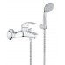 GROHE Eurosmart Einhand-Wannenbatterie mit Brausegarnitur, chrom 33302002