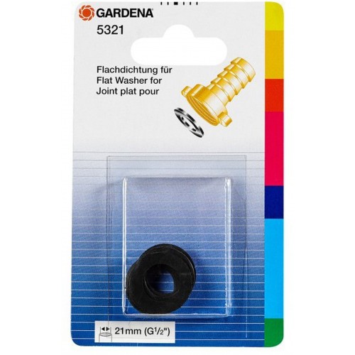 GARDENA Flachdichtung für Schlauchverschraubung 21 mm (G 1/2 ") (5 Stk) 05321-20