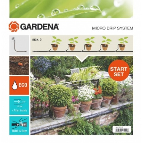 GARDENA Micro-Drip-System Start Set für Pflanztöpfe S 13000-32