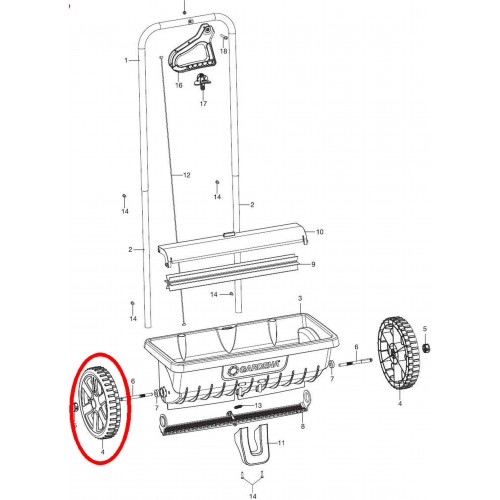 GARDENA Rad für Streuwagen L (432-20) 00432-00.600.06