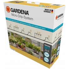 GARDENA MDS Tropfbewässerung Set Balkon (15 Pflanzen) 13401-20