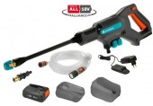 Gardena AquaClean 24/18V P4A Akku-Mitteldruckreiniger, Ready-To-Use Set (1x2,5Ah) 14800-20