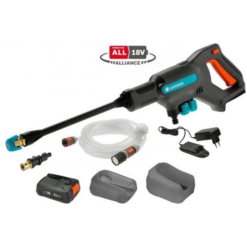 Gardena AquaClean 24/18V P4A Akku-Mitteldruckreiniger, Ready-To-Use Set (1x2,5Ah) 14800-20