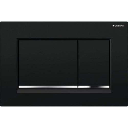 Geberit Sigma30 Betätigungsplatte für 2-Mengen-Spülung schwarz/chrom 115.883.KM.1