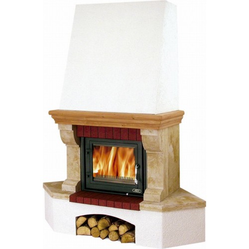 ABX Eck-Kamin GLASGOW KLASIK 4002, Holzsims