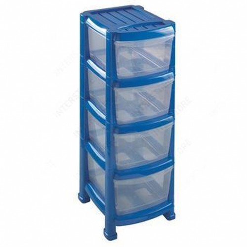 HEIDRUN Rollwafgen mit 4 Schubladen blau 1521 HEIDRUN Rollwafgen mit 4 Schubladen blau 1521