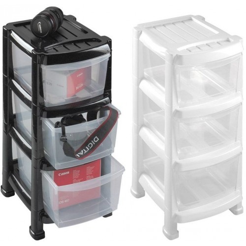 HEIDRUN Rollwafgen mit 3 Schubladen schwarz 1520