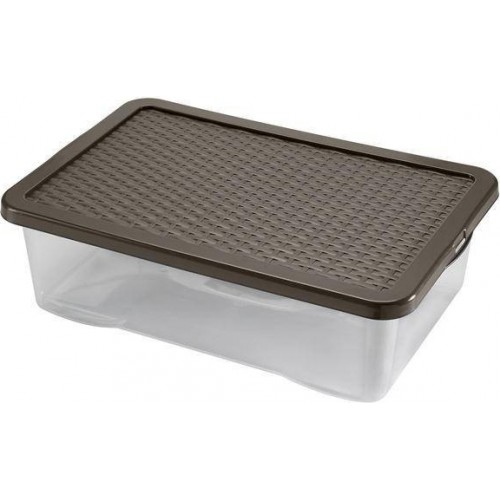 HEIDRUN Box Quasar, Deckel in Rattanopt, 60 x 40 x 18 cm, 30 l, transparent, 4686 HEIDRUN Box Quasar, Deckel in Rattanopt, 60 x 40 x 18 cm, 30 l, transparent, 4686