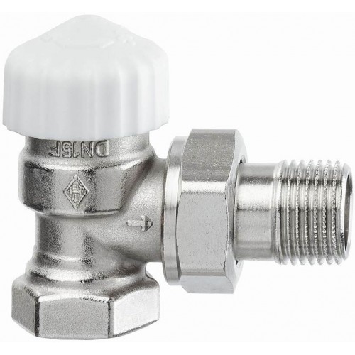 HEIMEIER CALYPSO-exact,DN10 3/8"Thermostat-Ventilunterteil,Eck,verkürzt,Messing3451-01.000