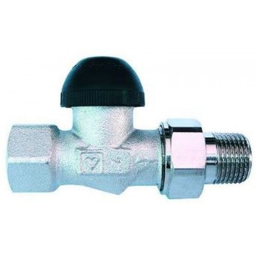 HERZ TS-90-H-Thermostatventile M30x1,5 Durchgangsform 1/2", schwarze Blende 1772326