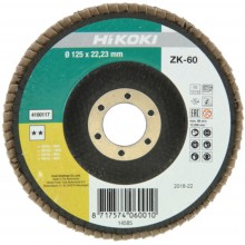 HiKOKI 4100117 Fächerschleifscheibe 125x22, 23mm, 60