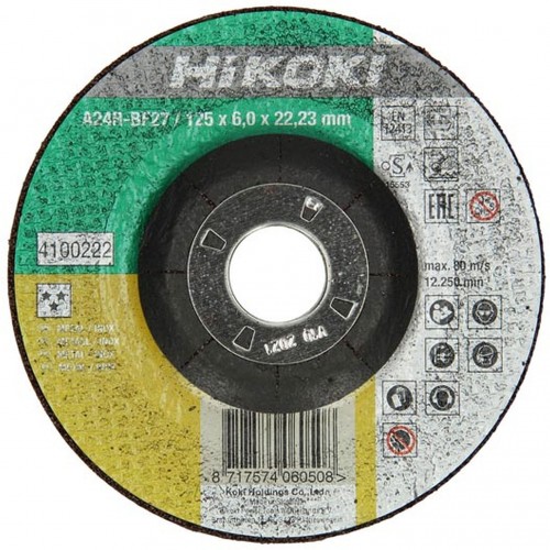 HiKOKI 4100225 Schleifscheibe für Metall und rostfreien Stah 230x22,2x6mm