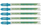 HiKOKI 750040 HSS Sägeblatt für Metall für Stichsäge, 91,5/65×7,5×1 mm, 5 Stück