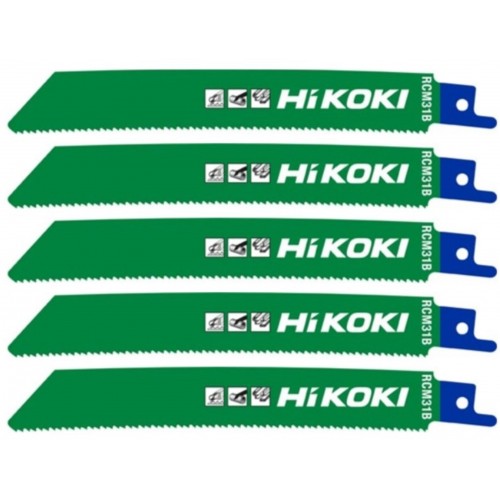 HiKOKI 752676 Sägeblätter für Säbelsäge 150/128,5x19,0x0,9mm, 5 Stück