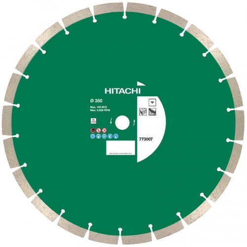 HiKOKI 773007 Diamanttrennscheibe 350x25,4x15mm, Universalsegment