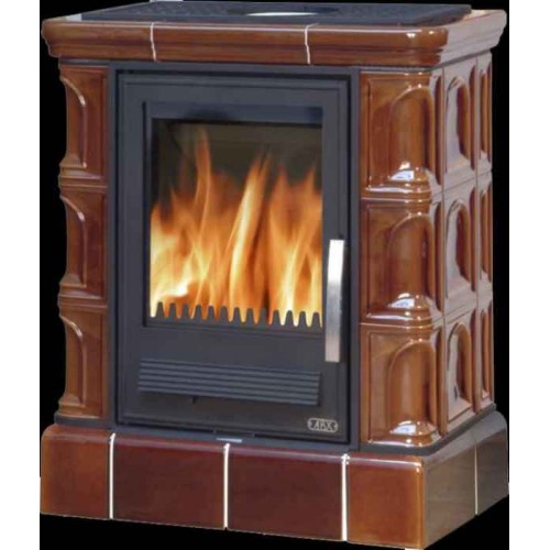 ABX IBERIA L, Kachelofen mit kombi Einsatz,Kachelsockelm braun ABX IBERIA L, Kachelofen mit kombi Einsatz,Kachelsockelm braun