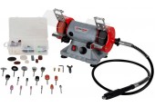 Holzmann Mini Doppelschleifer, Set 110 Stk. (75x10mm/120W) DSM75SET_230V