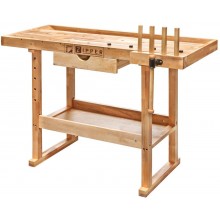Holzmann Hobelbank inkl. Schublade & Spannbacken (150kg/1260x620mm) WB126