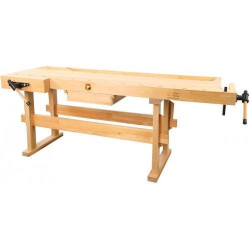 Holzmann Hobelbank inkl. Schublade & Spannbacken (150kg/2110x780mm) WB210