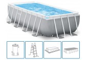 INTEX PRISM FRAME RECTANGULAR PREMIUM POOLS Swimmingpool-Set 488 x 244 x 107 cm 26792GN