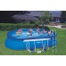 INTEX Oval Frame Pool Set 610 x 366 x 122 cm 128194+Kartuschenfilteranlage