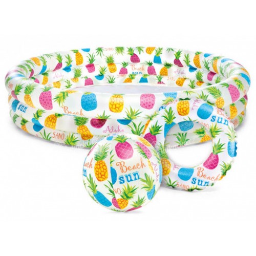 INTEX PINEAPPLE SPLASH Planschbecken 132 × 28 cm 59469NP
