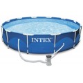 INTEX 366x76 Stahlwand Frame Swimming Pool Schwimmbecken Schwimmbad Pumpe, 28212