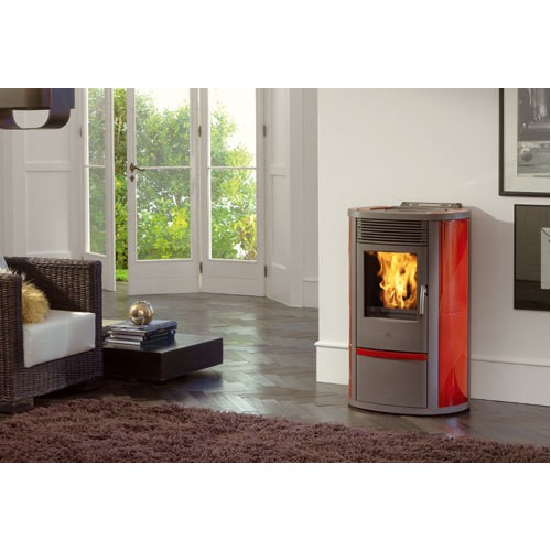 EDILKAMIN LILIA Plus, Pelletsofen bordeaux 291600