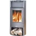 ABX ISLAND Holz-Kaminofen, schwarz+Karfunkel 4672-7R