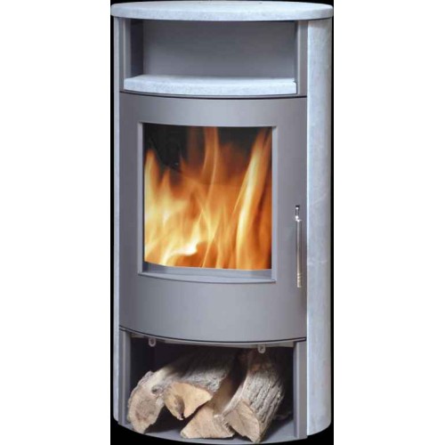 ABX ISLAND Warmwasser-Kaminofen, schwarz+cream 4672-7CCAQUA