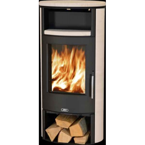 ABX ISLAND Holz-Kaminofen, schwarz+cream 4672-7C